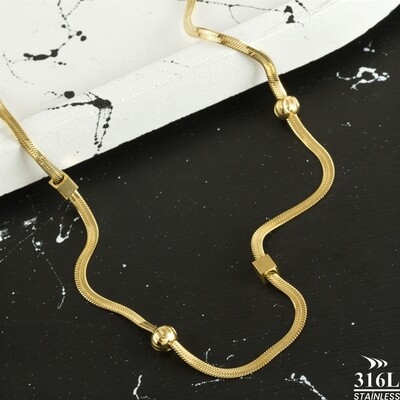 Cube Luxury Steel Long Italian Chain Necklace