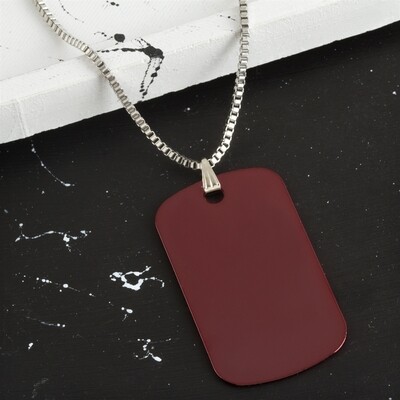 Imprint Name Writable Steel Necklace