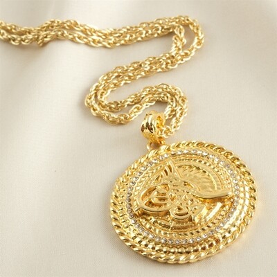 Tugra Stone Gold Plated Necklace