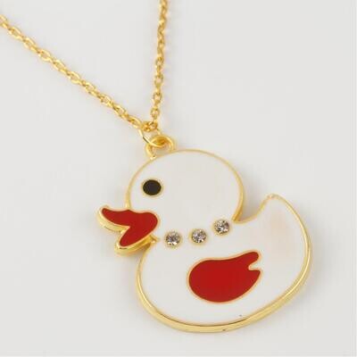 Duck Figured Stone Necklace