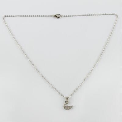 Ku Shaped Zircon Stone Necklace