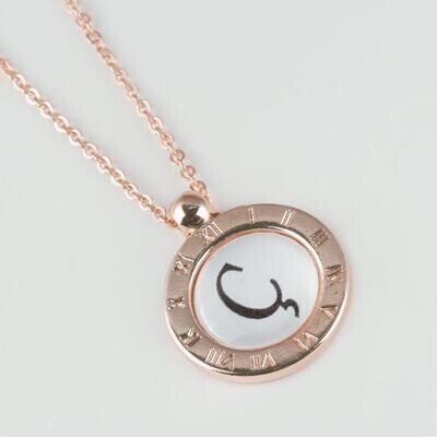 Rose Color Letter Necklace