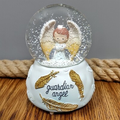 Angel Light Snow Globe Medium Size