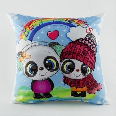 Panda Figured Puff Pillow