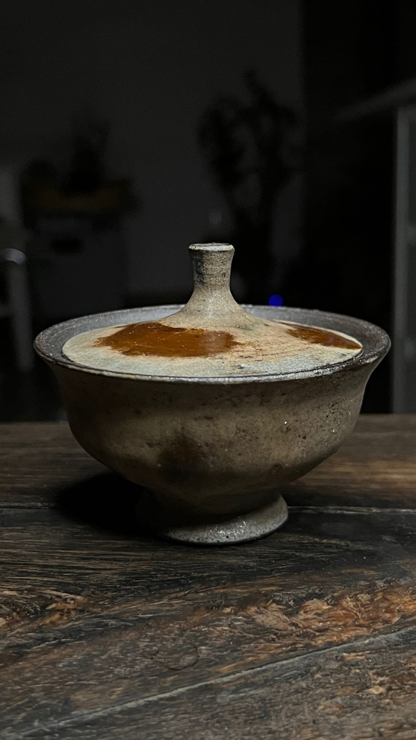 ​Wood Ash Color Stoneware Gaiwan (100ml)