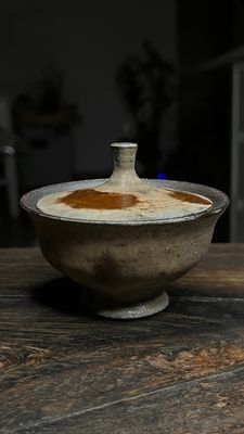 ​Wood Ash Color Stoneware Gaiwan (100ml)