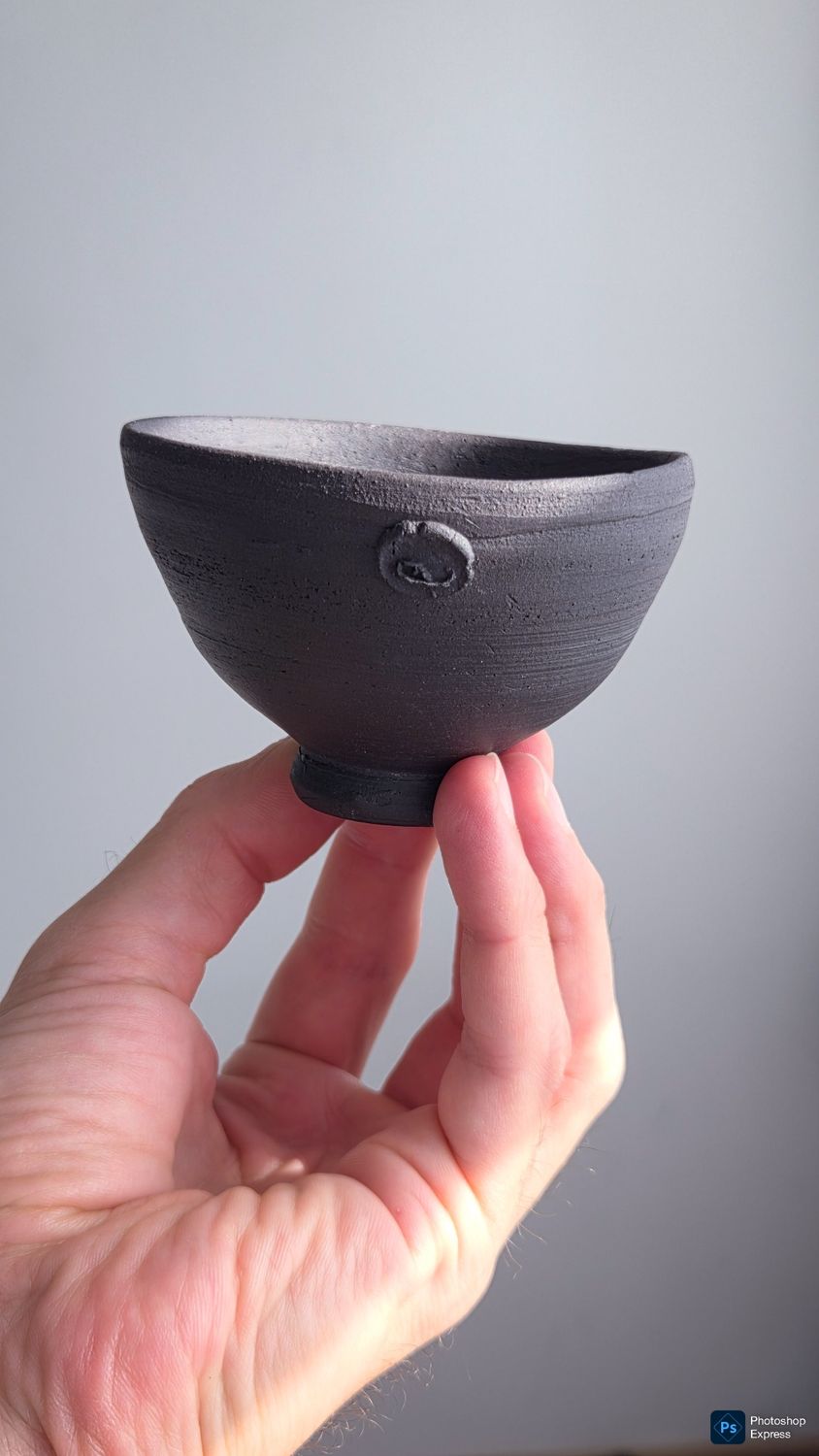 Gongfu Tea Cup – Black Clay (Unglazed)