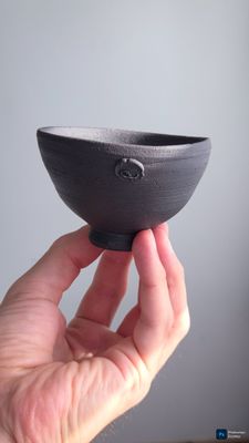 Gongfu Tea Cup – Black Clay (Unglazed)