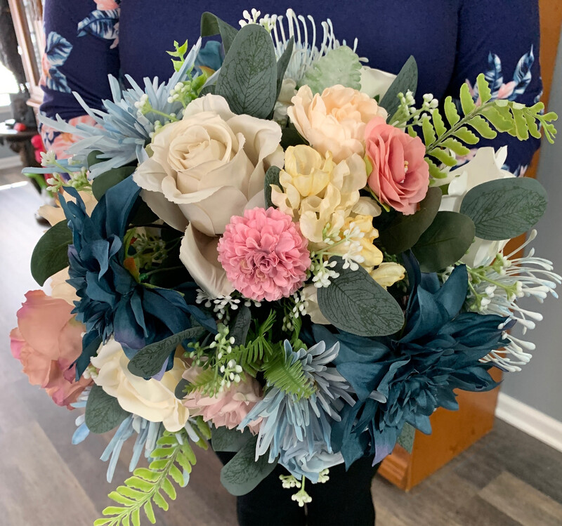 Navy And Dusty Rose