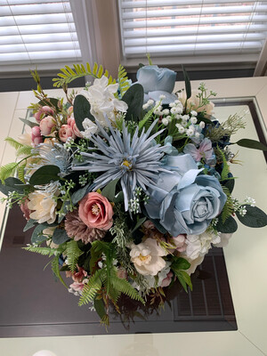 BLUES AND DUSTY ROSE