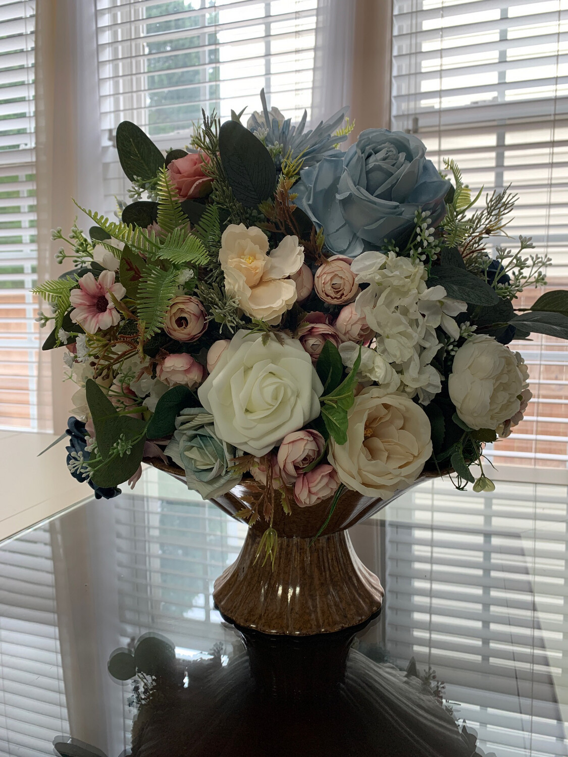 BLUES AND DUSTY ROSE