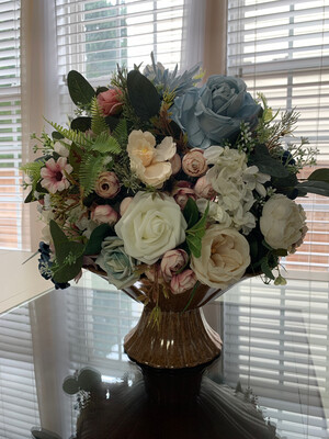 BLUES AND DUSTY ROSE