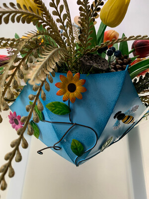 BLUE UMBRELLA DECOR
