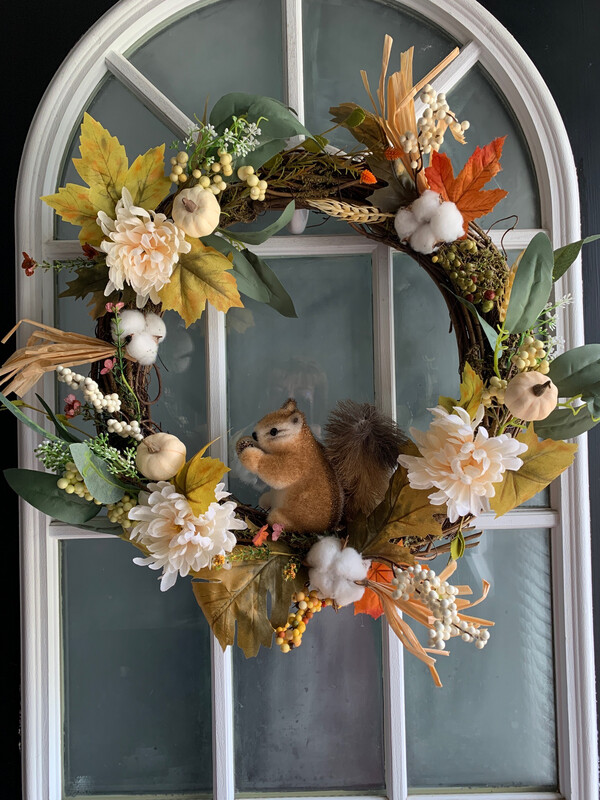 CREAM FALL WREATH
