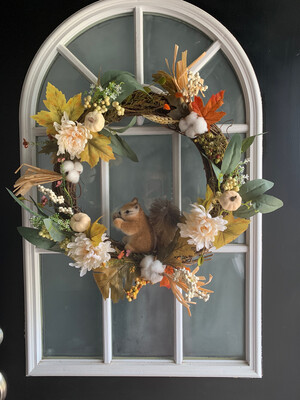 CREAM FALL WREATH