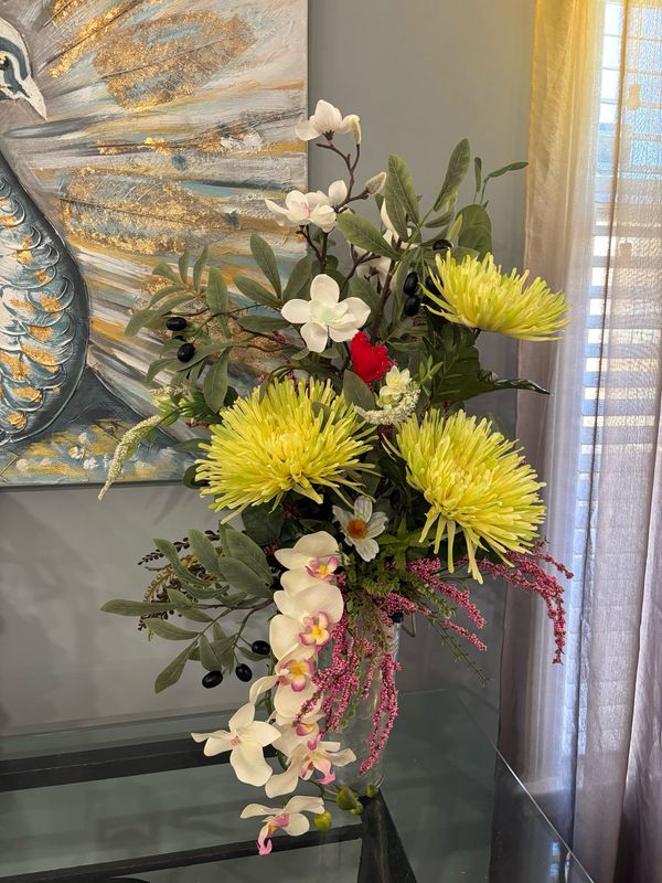 YELLOW BLOOMS AND ORCHIDS