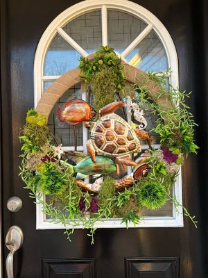 24” Handcrafted Undersea-Themed Wreath – Coastal Home Decor
