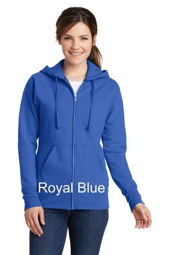 Ladies Fleece Full-Zip Hooded Sweatshirt - Royal Ladies Fleece Full-Zip Hooded Sweatshirt - Royal