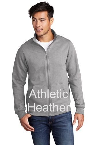 Men's Fleece Full-Zip Cadet Sweatshirt - Athletic Heather Men's Fleece Full-Zip Cadet Sweatshirt - Athletic Heather