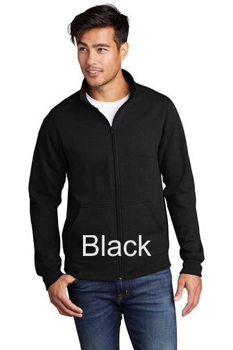 Men's Fleece Full-Zip Cadet Sweatshirt - Black Men's Fleece Full-Zip Cadet Sweatshirt - Black