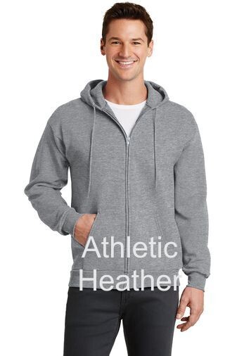 Men's Fleece Full-Zip Hooded Sweatshirt - Athletic Heather Men's Fleece Full-Zip Hooded Sweatshirt - Athletic Heather