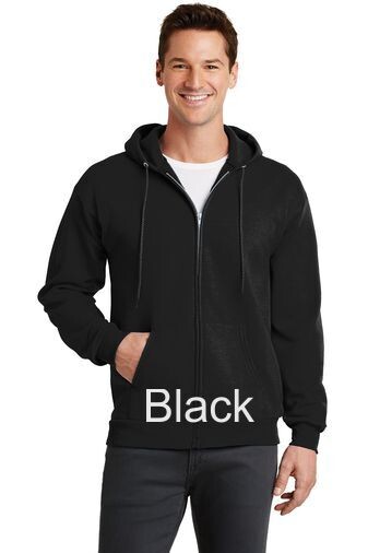 Men's Fleece Full-Zip Hooded Sweatshirt - Black Men's Fleece Full-Zip Hooded Sweatshirt - Black