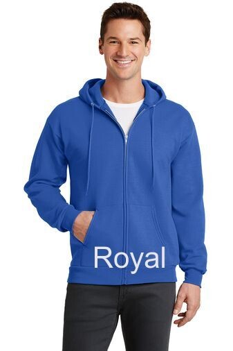 Men's Fleece Full-Zip Hooded Sweatshirt - Royal Men's Fleece Full-Zip Hooded Sweatshirt - Royal