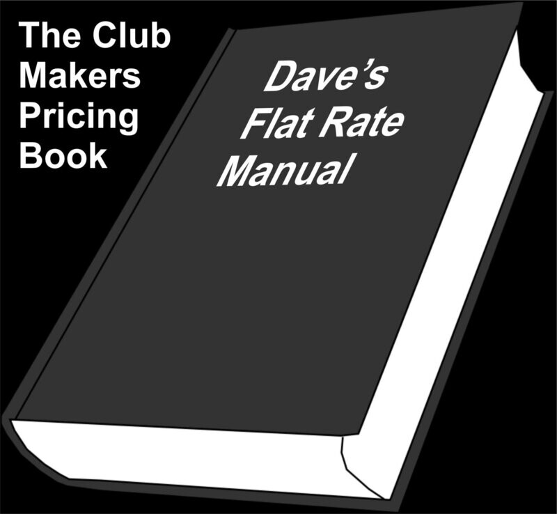 Dave's Flat Rate Manual for setting up your bookkeeping and establishing prices for success