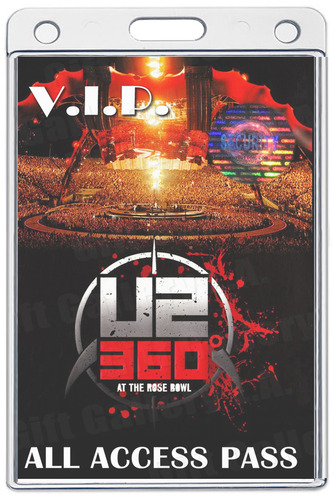 U2 ALL ACCESS LAMINATED PASS