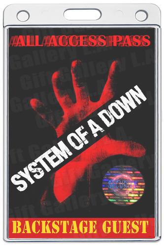 SYSTEM OF A DOWN ALL ACCESS LAMINATED PASS