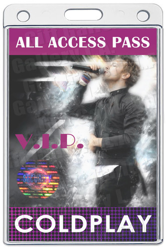 COLDPLAY ALL ACCESS LAMINATED PASS