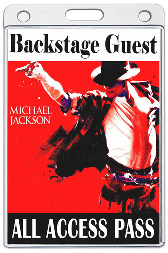 MICHAEL JACKSON ALL ACCESS LAMINATED PASS V.I.P.