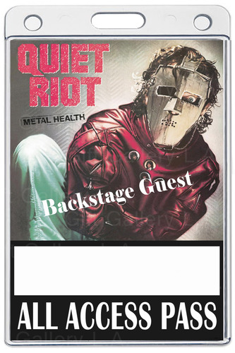 QUIET RIOT ALL ACCESS LAMINATED PASS BACKSTAGE GUESS