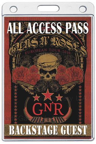 GUNS AND ROSES ALL ACCESS LAMINATED PASS