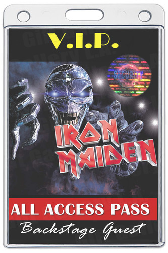 IRON MAIDEN ALL ACCESS LAMINATED PASS