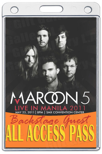 MAROON 5 ALL ACCESS LAMINATED PASS