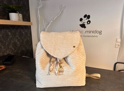 Bauchtasche Cord creme/ blush