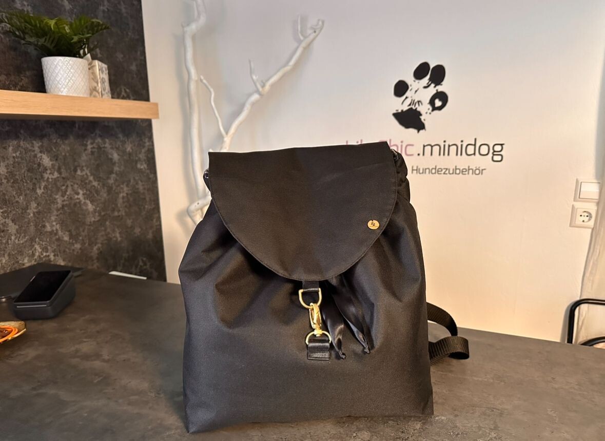 Bauchtasche schwarz/ blätter