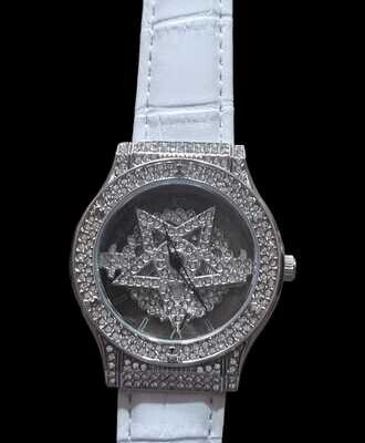 Armbanduhr Damen mit beweglichem Pentagramm
Silber