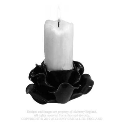 Schwarze Rose Kerzenhalter