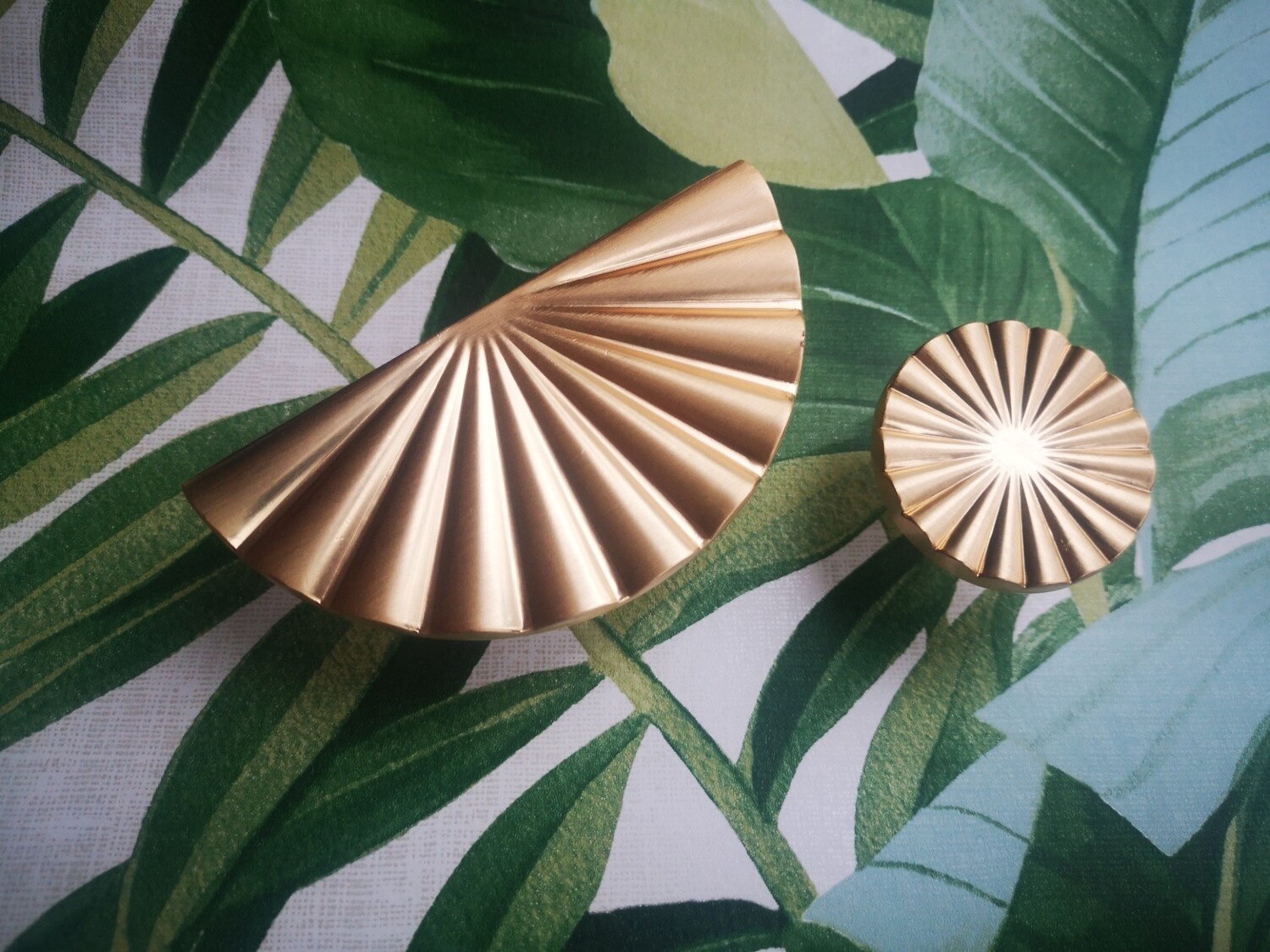 Matte Gold sun ray design Cabinet Pull