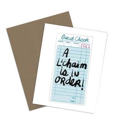 A L&#39;Chaim is in Order! card - Everyday Yiddish
