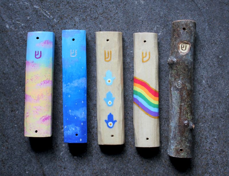 Handpainted Mezuzot - Ren Cheuy