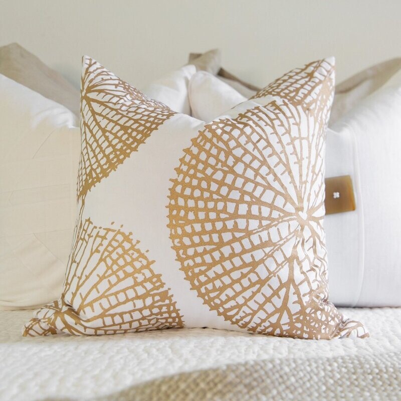 Bone Lily Pad White Lounge Cushion 55 x 55cm