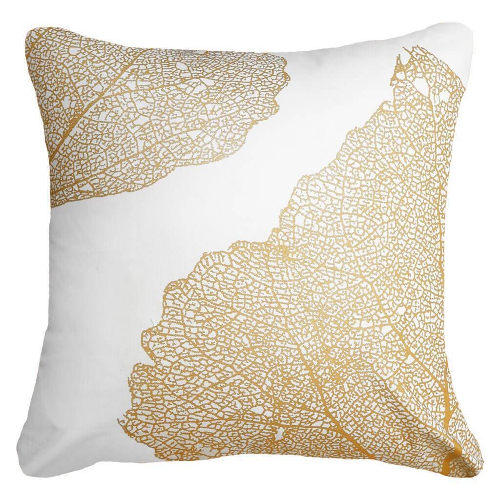 Bone Leaf White Lounge Cushion