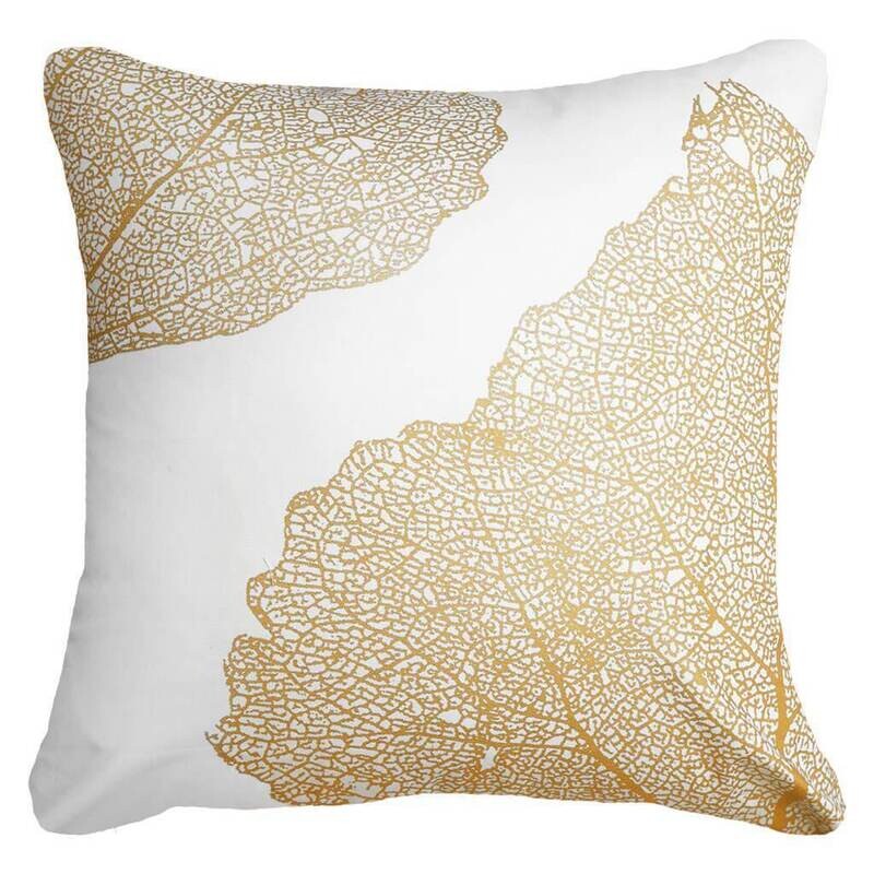 Bone Leaf White Lounge Cushion
