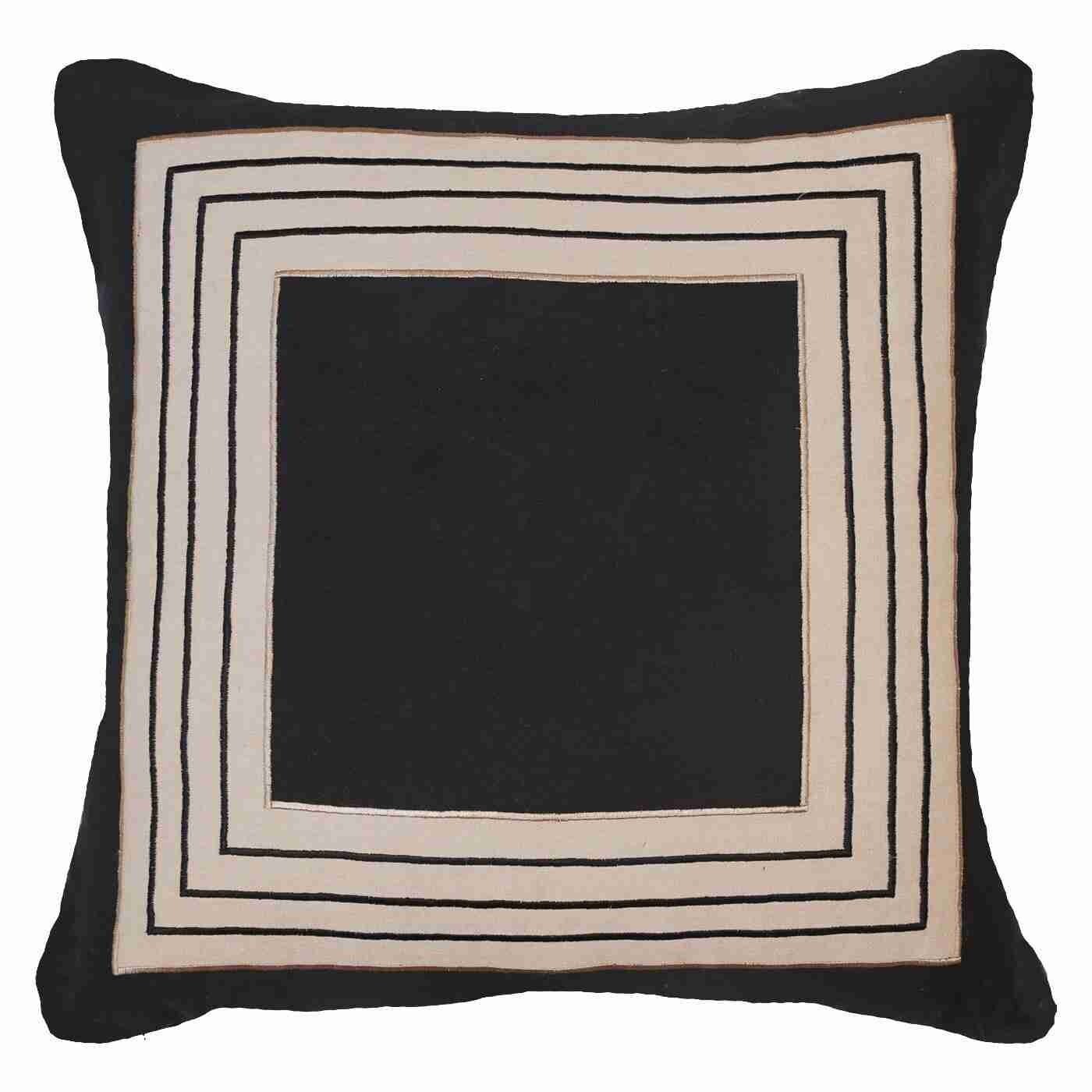 Braid Inner Panel Black Lounge Cushion 55 x 55cm