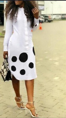 Christian Ladette&#39;s Black/White Polka Design