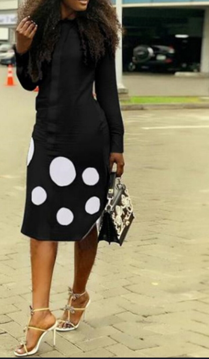 Christian Ladette's Black/White Polka Design