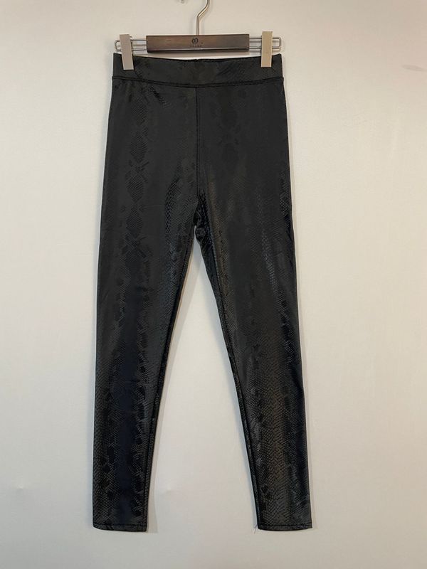 &#39;Python Pleather&#39; Leggings in Black SPECIAL OFFER
